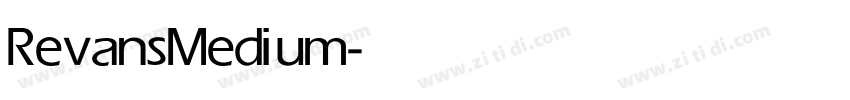 Revans Medium字体转换